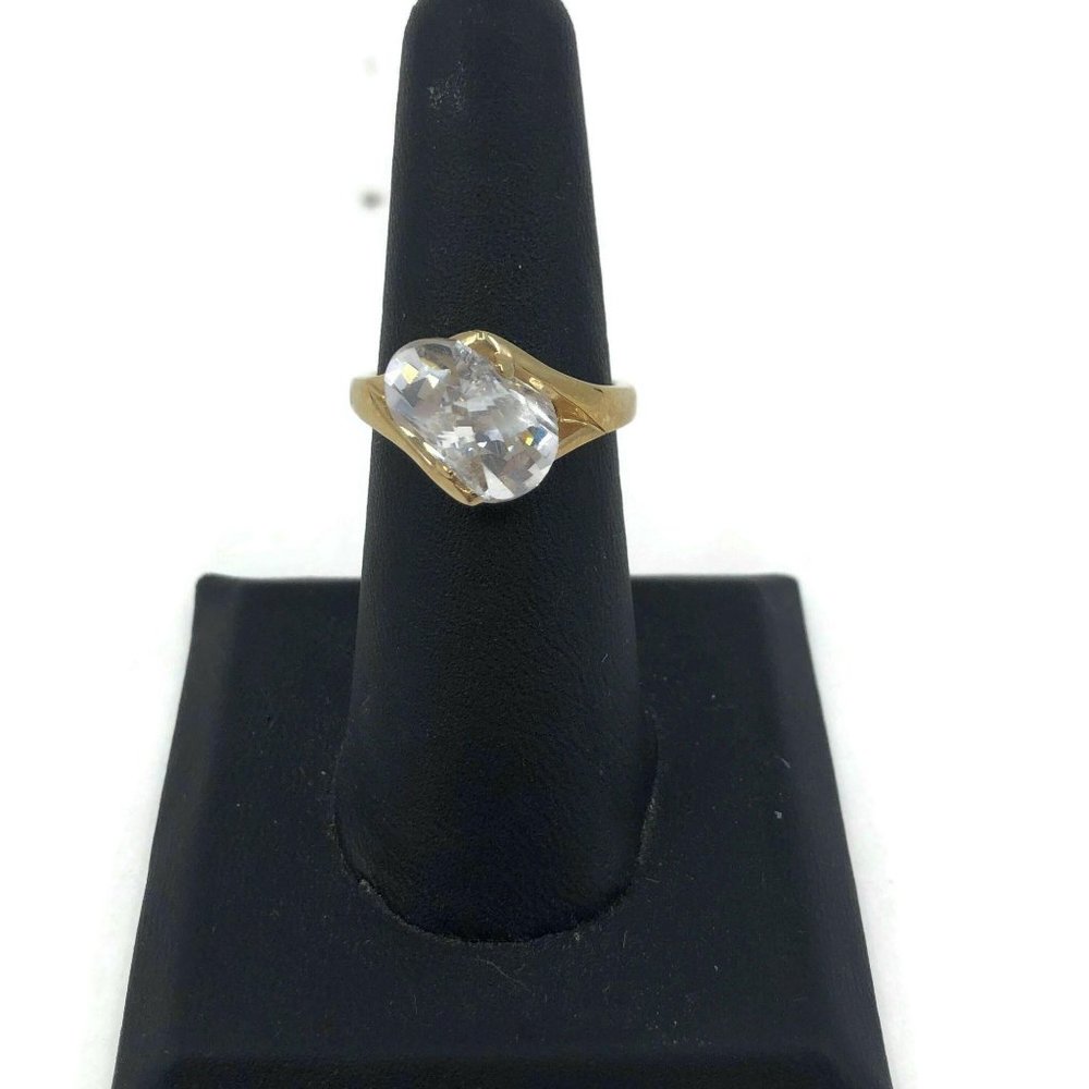 Fancy Cut White Tourmaline 18K Gold Electroplated - Picture 2 of 9